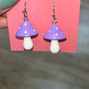 Handmade mushroom earrings